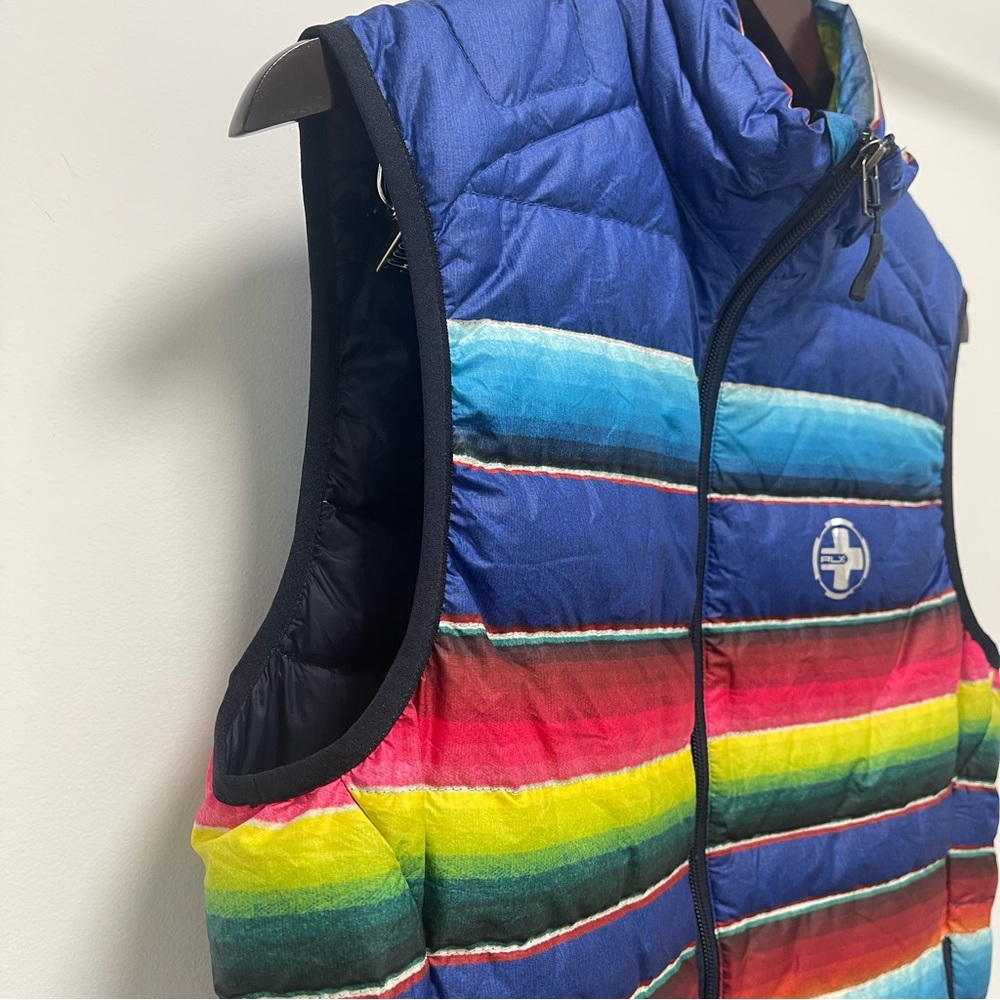 Ralph Lauren RLX Canyon Southwest Aztec Down Blue Combo Vest Size Small - Picture 6 of 13